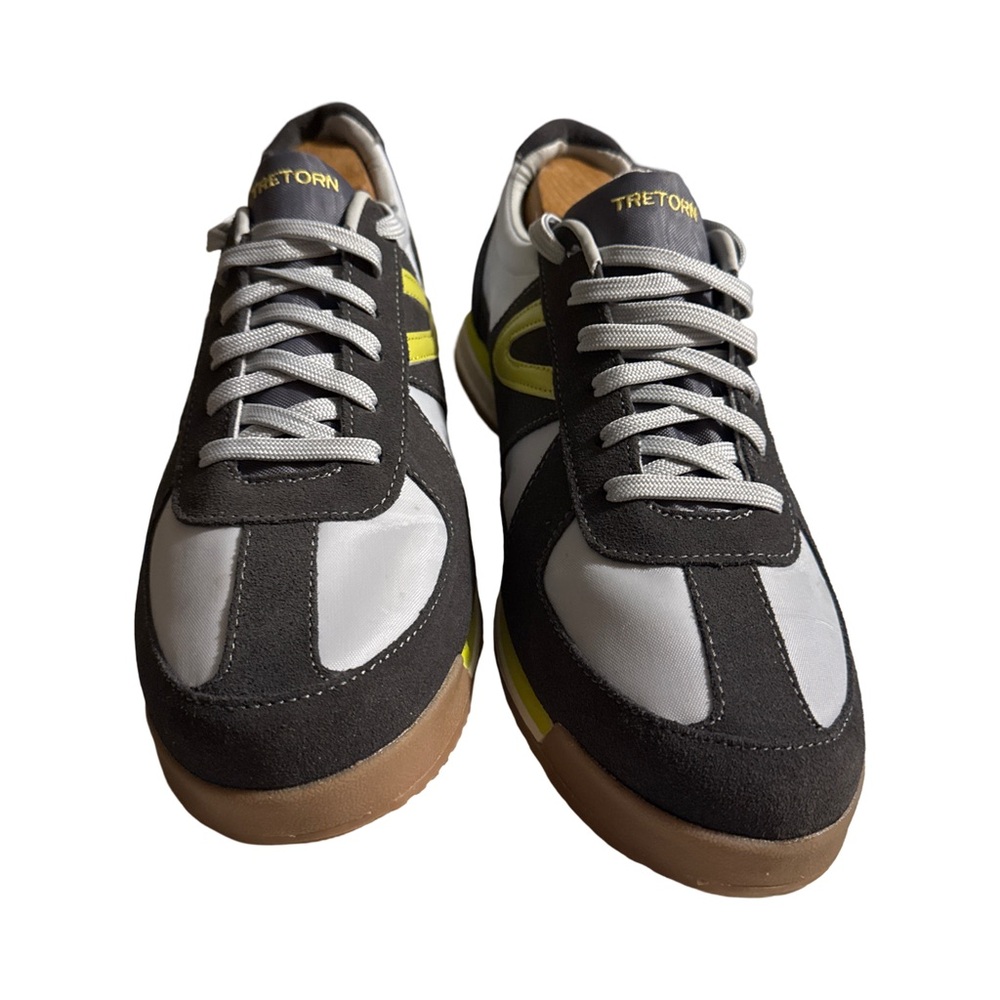 Tretorn Retro Athletic Sneakers in Black, Gray and Yellow
